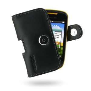   PDair P01 Black Leather Case for Samsung Corby II S3850: Electronics
