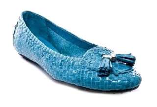 New Pons Quintana Pilar Woven Moccasin Flats Womens Shoes Turquoise 