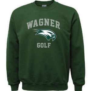  Wagner Seahawks Forest Green Golf Arch Crewneck Sweatshirt 