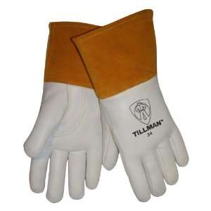   34 Top Grain Cowhide MIG Welding Gloves   Medium: Home Improvement