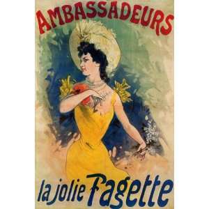  AMBASSADEURS JOLIE FAGETTE YELLOW DRESS GIRL THEATER SHOW 