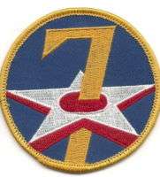 7th AIR FORCE (AAC) PATCH 3   repro mer yel  