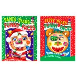  Christmas Funny Faces Sticker Book Case Pack 72