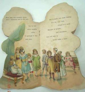 antique VICTORIAN CHILDREN BOOK die cut DOLLYS PARTY  