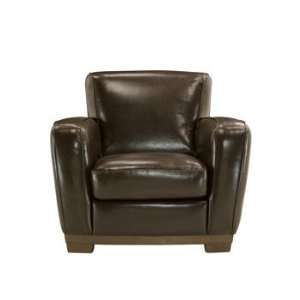  Morgan Dark Brown Leather Chair: Home & Kitchen