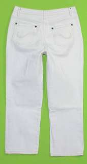   Bay sz 6 Capri Stretch Womens White Jeans Denim Pants FM97  
