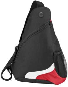   600D Black polycanvas ?sling? style backpack 