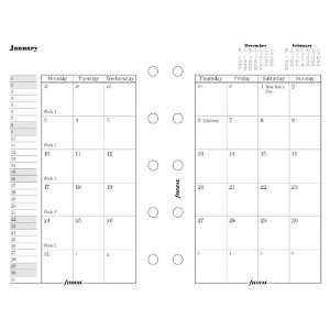  Filofax Calendar Refills 2011 Month On Two Pages Mini Size 