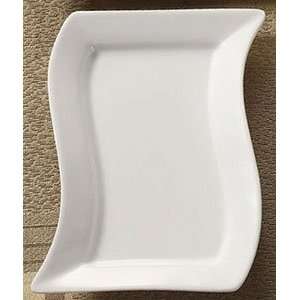  Miami Hot Wave White Rectangle Platters   9 Long x 6 1/4 