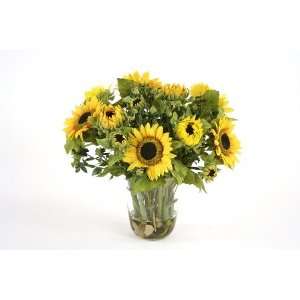  Artificial Floral Arrangement of Sunflowers with Simulated 