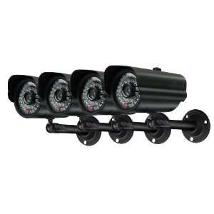   Resistant CCD 4 Camera Pack With Night Vision 65Ft