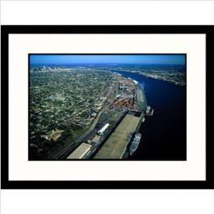 Aerial of New Orleans Framed Photograph   Jim Wark Frame Finish: Black 