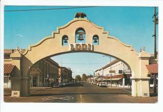   CA Mission Arch Old 1950s Postcard San Joaquin County Vintage  