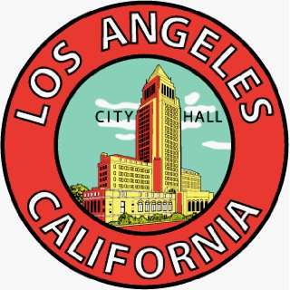  Fridgedoor Los Angeles City Hall Travel Decal Magnet 
