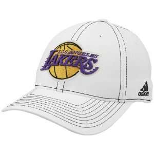  adidas Los Angeles Lakers White Team Logo 1 Fit Structured 