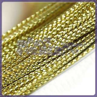 Multifunction Gold Metallic Jewelry Bead Cord 100 Yard  