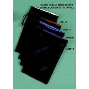    Black Velvet Dice Bag w/ Purple Satin Lining (Large) Toys & Games