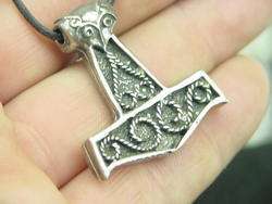 BUTW Thors Hammer Pewter Pendant Necklace Thor Odin Viking Norse 