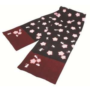   Cherry Blossom Japanese Kimono Print Cotton Scarf: Kitchen & Dining