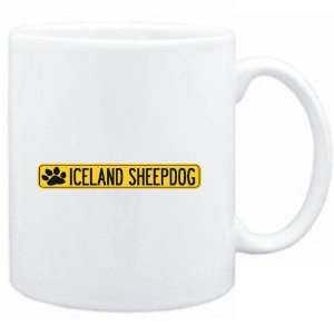   White  Iceland Sheepdog PAW . SIGN / STREET  Dogs: Sports & Outdoors