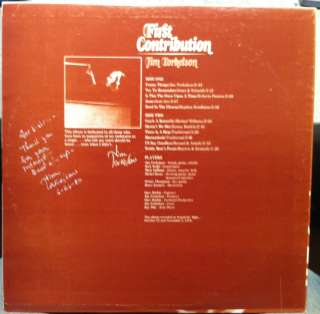 JIM TORKELSON first contribution LP Private Folk Psych  