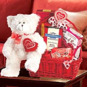 Happy Valentines Day Gift Basket:  Grocery & Gourmet Food