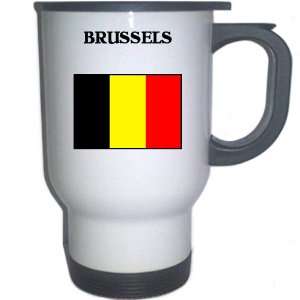 Belgium   BRUSSELS White Stainless Steel Mug