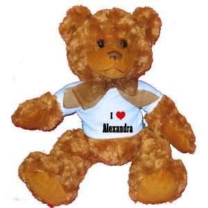   Love/Heart Alexandra Plush Teddy Bear with BLUE T Shirt Toys & Games