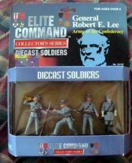 ELITE COMMAND 4 DIE CAST SOLDIERS GEN ROBERT E. LEE  
