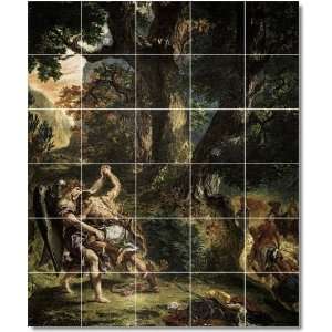 Eugene Delacroix Mythology Backsplash Tile Mural 25  21.25x25.5 using 