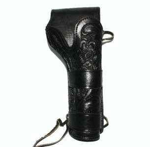   Revolver Gun Belt 36 BLACK LONG BARREL Holster WESTERN Leather NEW