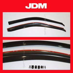 JDM 97 01 Prelude Side Door Window Visors w/ Brackets  