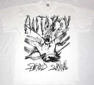  SEVERED SURVIVAL89 DEATH SADUS SUFFOCATION ABSCESS NEW WHITE T SHIRT