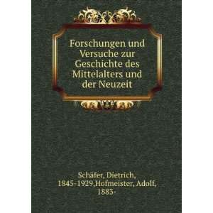    Dietrich, 1845 1929,Hofmeister, Adolf, 1883  SchÃ¤fer Books