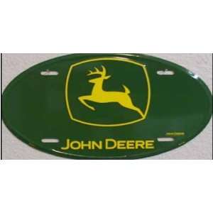  LP   069 John Deere Premium Oval License Plate   OV70011 
