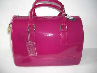 NWT FURLA CANDY JELLY BAG SATCHEL DRAGON FRUIT Hot Pink S/S 2012 