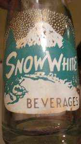 Rare ACL Snow White Soda Pop Bottle 7 OZ Saxton Bottling Co Saxton PA 