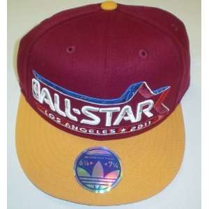  NBA All Star 2011 Flat Brim Adidas Hat Size 6 7/8 7 1/4 