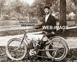 OLD WAGNER MOTORCYCLE PROUD OWNER  BIG PHOTO ST PAUL MN  