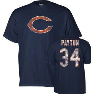  Walter Payton Chicago Bears Navy Vintage Name & Number Tee 