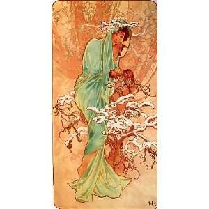   Inch, painting name Winter, by Mucha Alphonse Maria