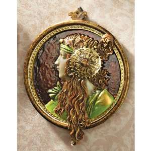  French Art Nouveau Maidens Wall Sculpture
