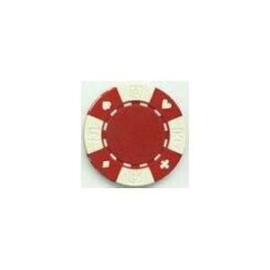  Royal Suited Poker Chips, Red, Clay, 11.5 Grams, Set of 25 