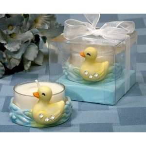  Cuddly Rubber Ducky Candle Holder   Blue: Toys & Games