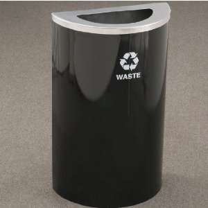   Recycling Logo, Satin Black Finish, Satin Aluminum Top 