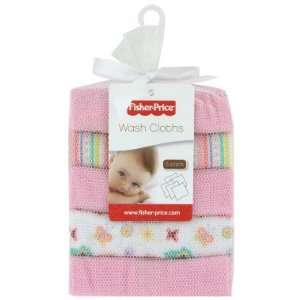  Fisher Price Washcloths   Pink, 5 ct: Health & Personal 