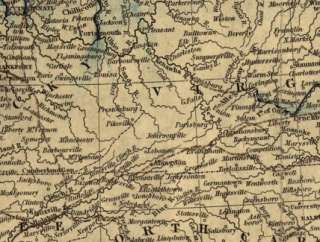 1830 Map canals & rail roads of United States  