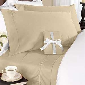 Sale 1000TC 100% Egyptian Cotton Waterbed Sheet Set Beige Solid Choose 