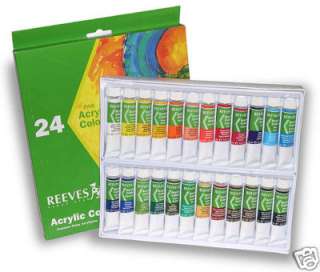 Set of 24 Acrylic PAINT TUBE Colors   REEVES  