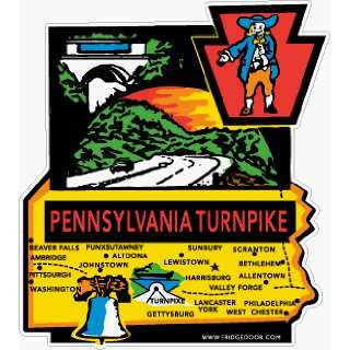  Fridgedoor Pennsylvania Turnpike Travel Decal Magnet 